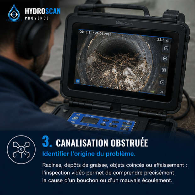 Canalisation obstruée — Comprendre l'origine d'un bouchon.