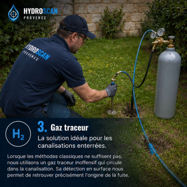 Gaz traceur — La solution idéale pour les canalisations enterrées.